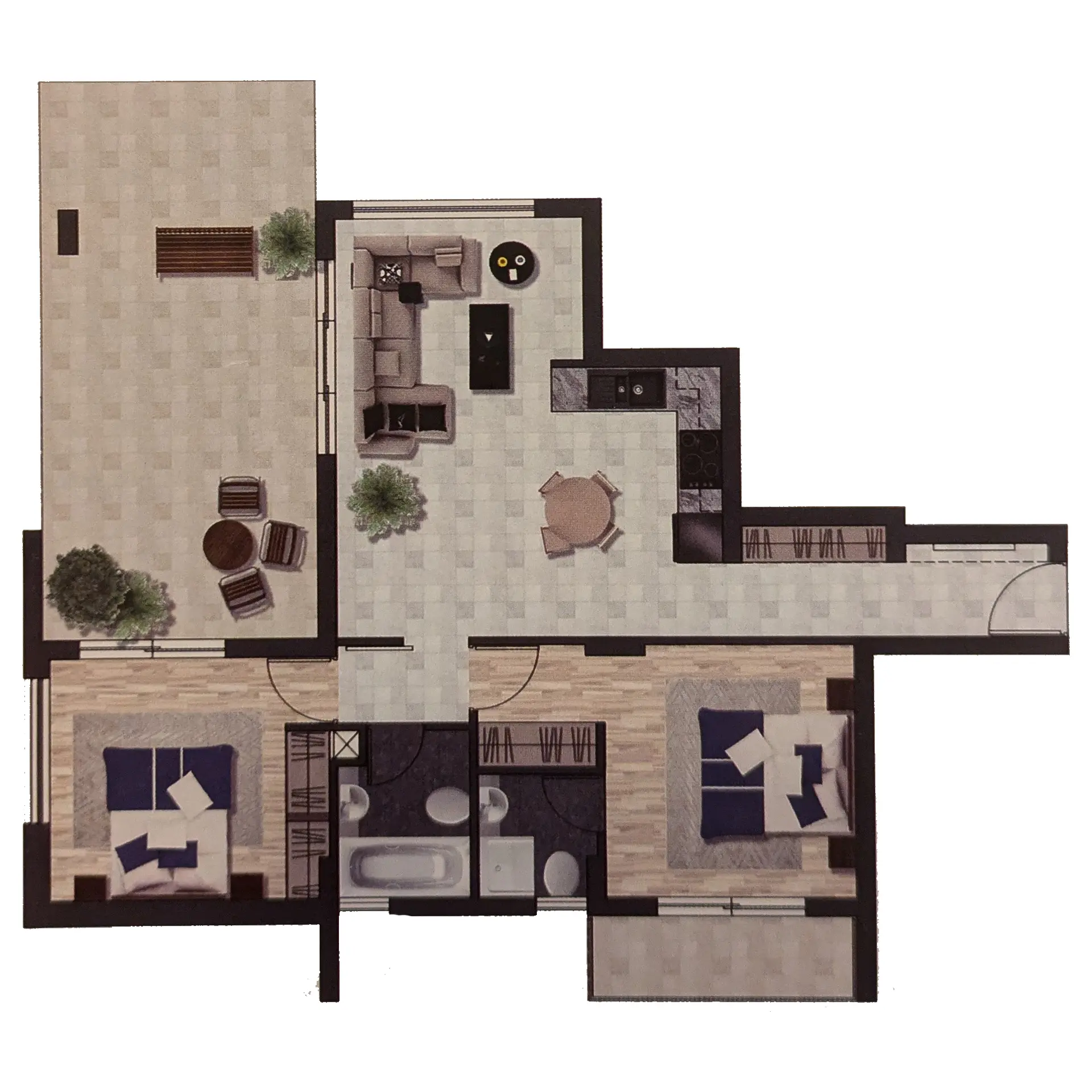 Apartment 101 - First Floor Plan