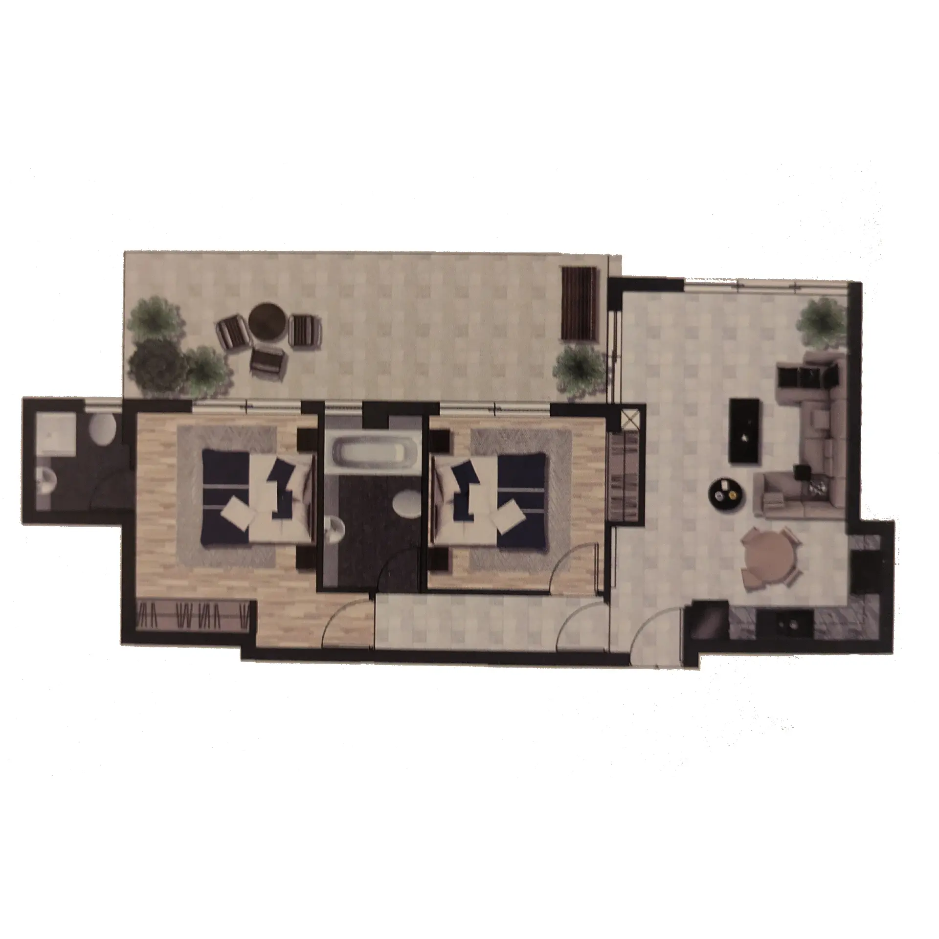 Apartment 102 - First Floor Plan