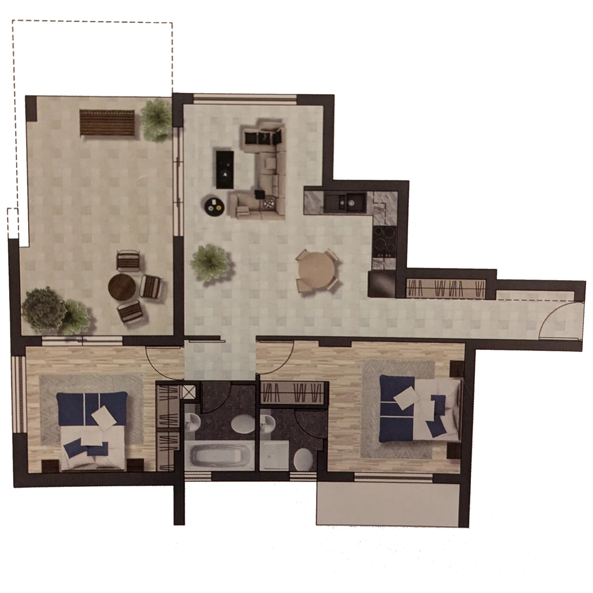 Apartment 201 - Second Floor Plan