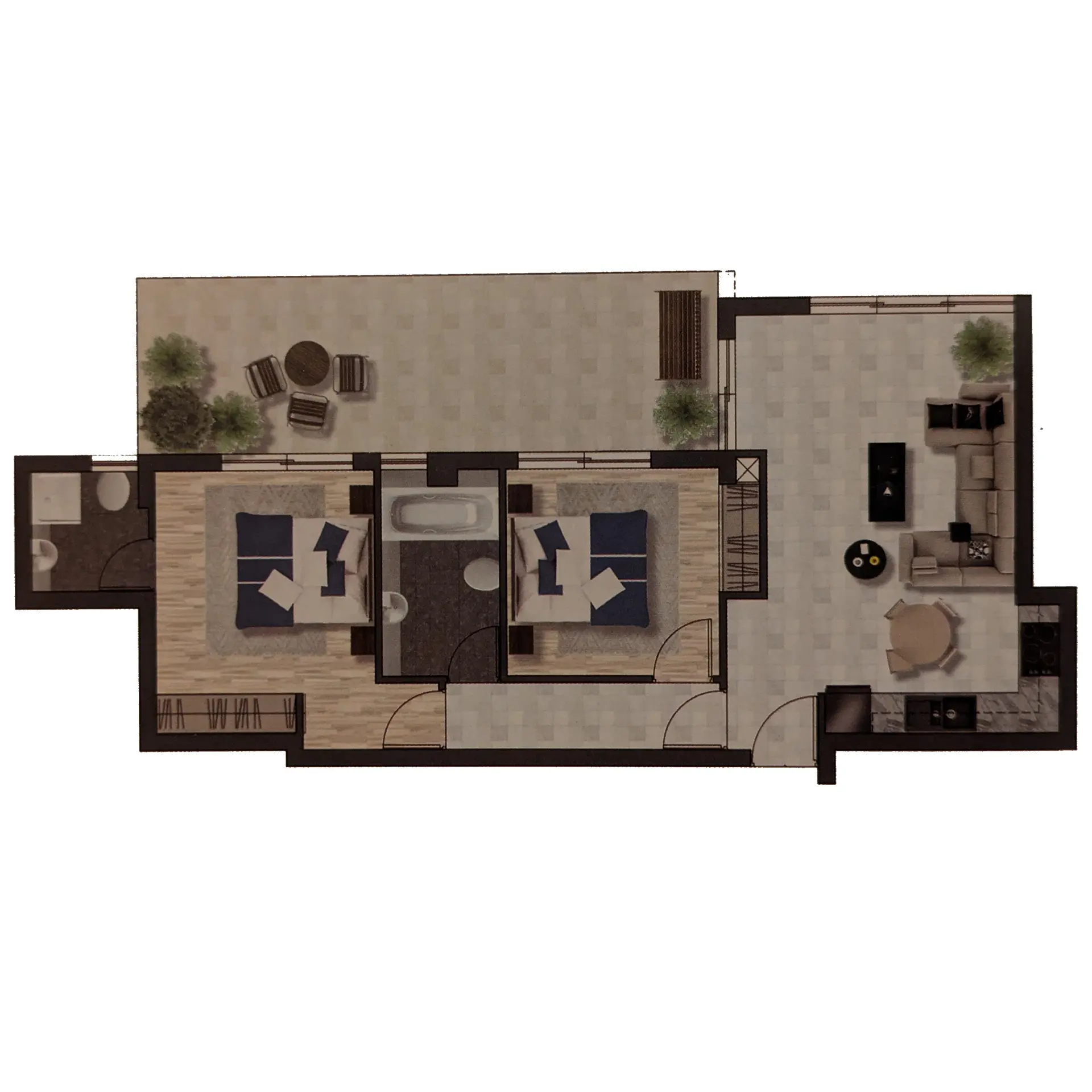 Apartment 202 - Second Floor Plan