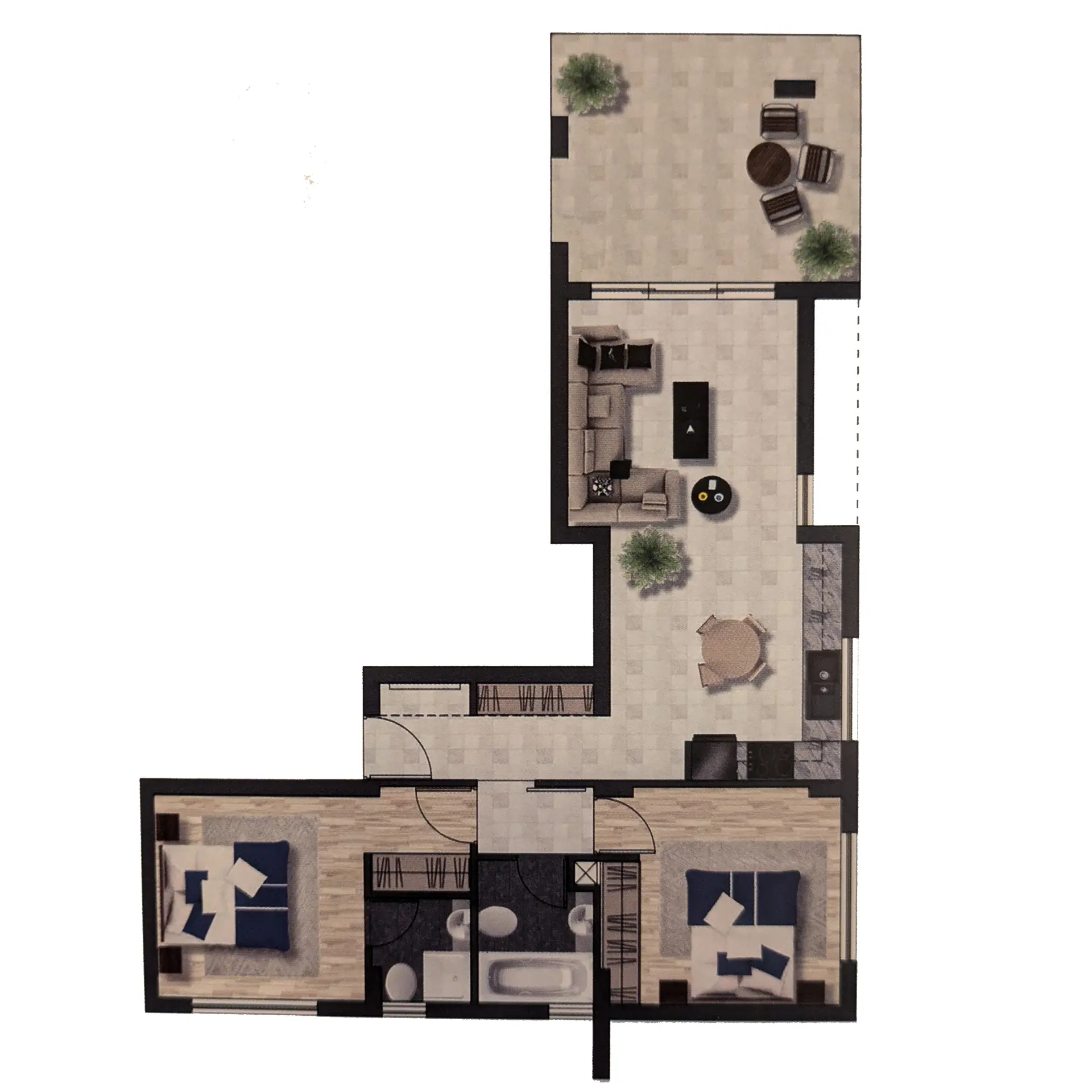 Apartment 203 - Second Floor Plan