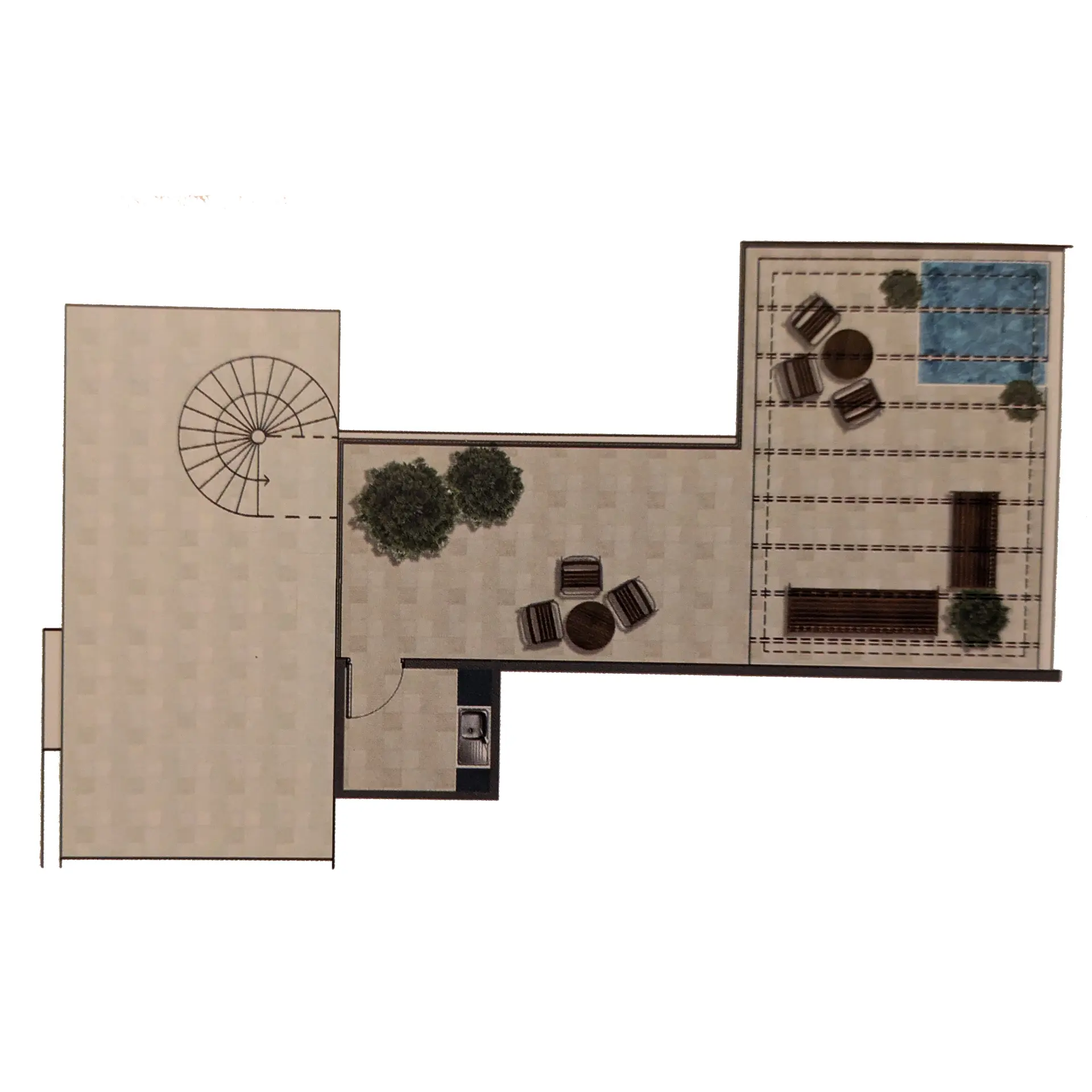 Apartment 301 - Roof Garden PLan